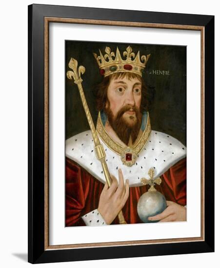 Portrait of King Henry I of England (Henri I Beauclerc) (1068-1135), Anonymous. Oil on Wood, 57X47.-Anonymous Anonymous-Framed Giclee Print