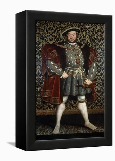 Portrait of King Henry VIII, after 1557-Hans Holbein the Younger-Framed Premier Image Canvas