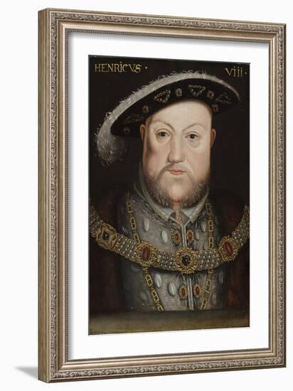 Portrait of King Henry VIII, C.1540-Hans Holbein the Younger-Framed Giclee Print