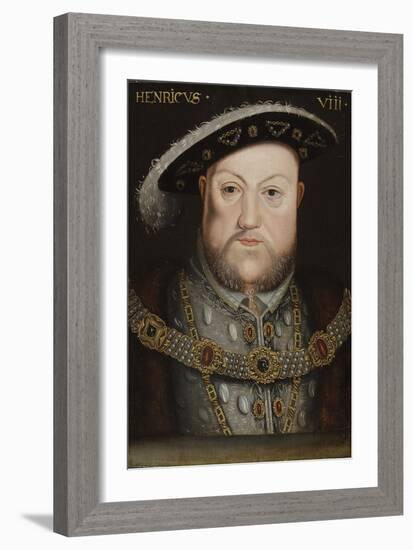 Portrait of King Henry VIII, C.1540-Hans Holbein the Younger-Framed Giclee Print