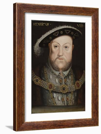 Portrait of King Henry VIII, C.1540-Hans Holbein the Younger-Framed Giclee Print