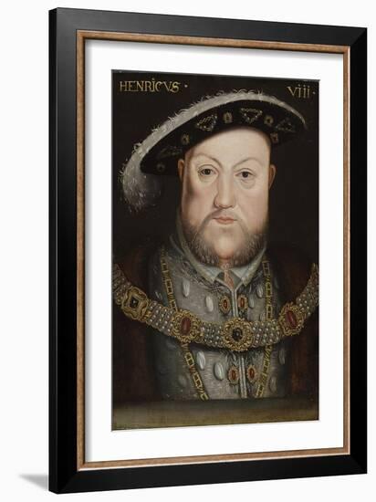 Portrait of King Henry VIII, C.1540-Hans Holbein the Younger-Framed Giclee Print