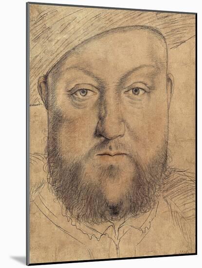 Portrait of King Henry VIII (Henri Viii) of England Par Holbein, Hans, the Younger (1497-1543), C.1-Hans Holbein the Younger-Mounted Giclee Print