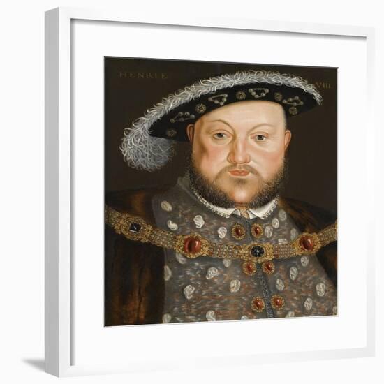 Portrait of King Henry VIII of England-Hans Holbein-Framed Giclee Print