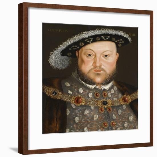 Portrait of King Henry VIII of England-Hans Holbein-Framed Giclee Print