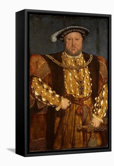 Portrait of King Henry VIII-Hans Holbein the Younger-Framed Premier Image Canvas
