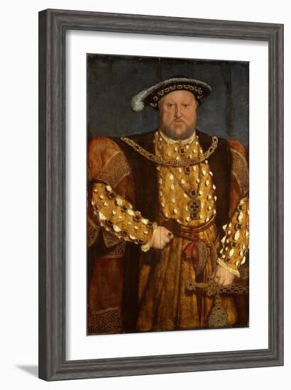 Portrait of King Henry VIII-Hans Holbein the Younger-Framed Giclee Print