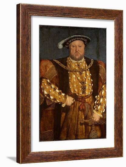 Portrait of King Henry VIII-Hans Holbein the Younger-Framed Giclee Print