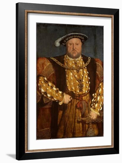 Portrait of King Henry VIII-Hans Holbein the Younger-Framed Giclee Print