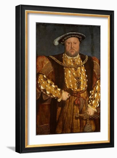 Portrait of King Henry VIII-Hans Holbein the Younger-Framed Giclee Print