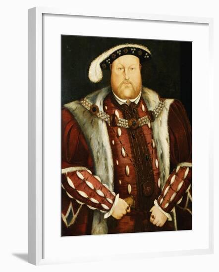 Portrait of King Henry VIII-Hans Holbein the Younger-Framed Giclee Print