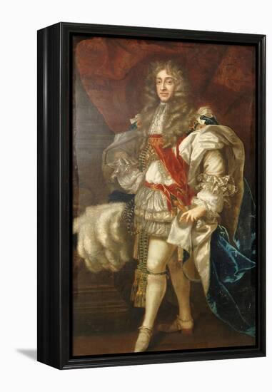 Portrait of King James II of England (1633-1701), Full Length, in Garter Robes-Sir Peter Lely-Framed Premier Image Canvas