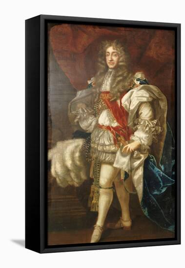 Portrait of King James II of England (1633-1701), Full Length, in Garter Robes-Sir Peter Lely-Framed Premier Image Canvas