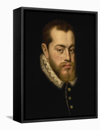 Portrait of King Philip II of Spain-Alonso Sanchez Coello-Framed Premier Image Canvas