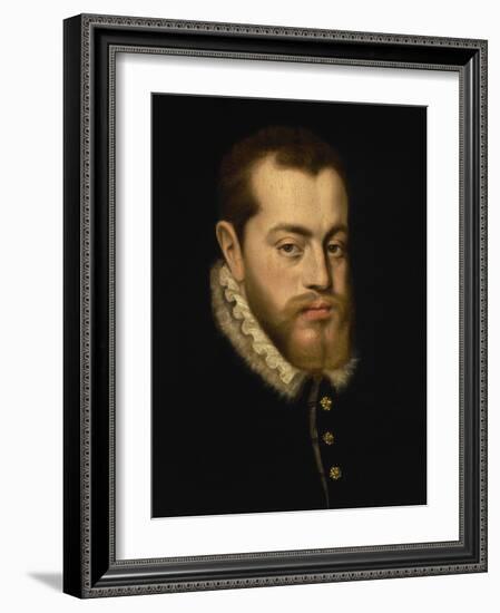 Portrait of King Philip II of Spain-Alonso Sanchez Coello-Framed Giclee Print