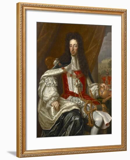 Portrait of King William III-Frans van Stampart-Framed Giclee Print