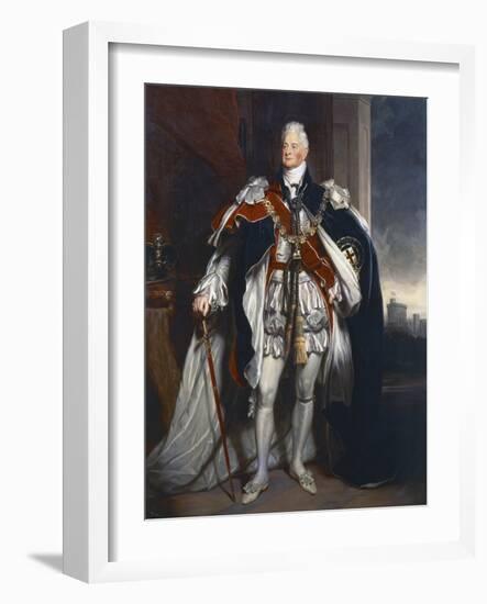 Portrait of King William IV, Copy after Sir Martin Archer Shee, 1844-George Peter Alexander Healy-Framed Giclee Print