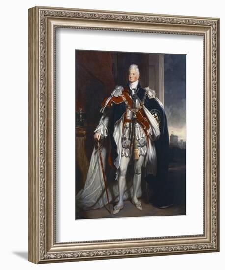 Portrait of King William IV, Copy after Sir Martin Archer Shee, 1844-George Peter Alexander Healy-Framed Giclee Print