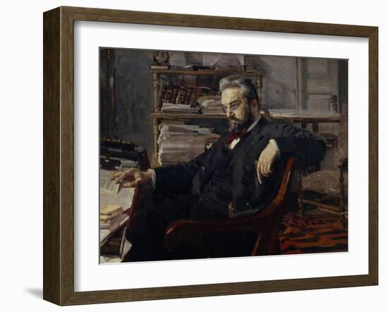 Portrait of Konstantin Dmitryevich Artsybushev (1849-190), 1897-Mikhail Alexandrovich Vrubel-Framed Giclee Print