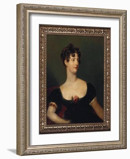 Portrait of Lady Beresford, Seated, Half-Length in a Black Dress Decorated with a Rose-Thomas Lawrence-Framed Giclee Print