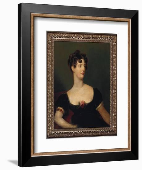 Portrait of Lady Beresford, Seated, Half-Length in a Black Dress Decorated with a Rose-Thomas Lawrence-Framed Giclee Print