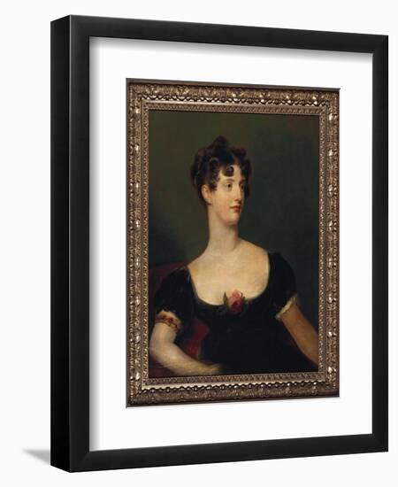 Portrait of Lady Beresford, Seated, Half-Length in a Black Dress Decorated with a Rose-Thomas Lawrence-Framed Giclee Print