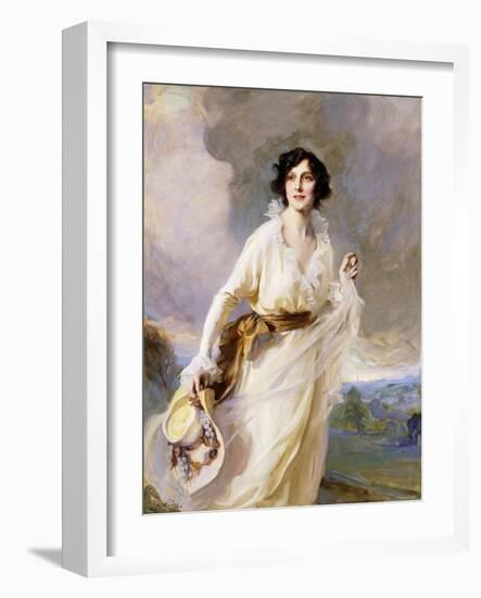 Portrait of Lady Crosfield, 1923-Philip Alexius De Laszlo-Framed Giclee Print