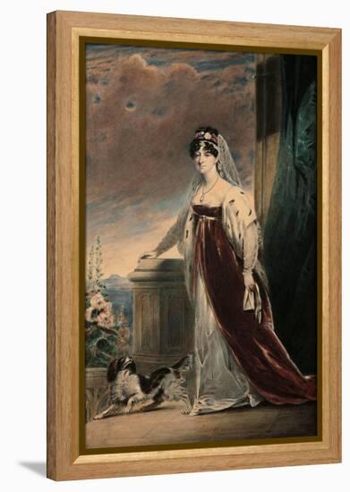 Portrait of Lady Eleanor Egerton, C.1820-Alfred-edward Chalon-Framed Premier Image Canvas