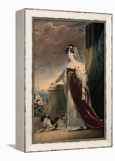 Portrait of Lady Eleanor Egerton, C.1820-Alfred-edward Chalon-Framed Premier Image Canvas