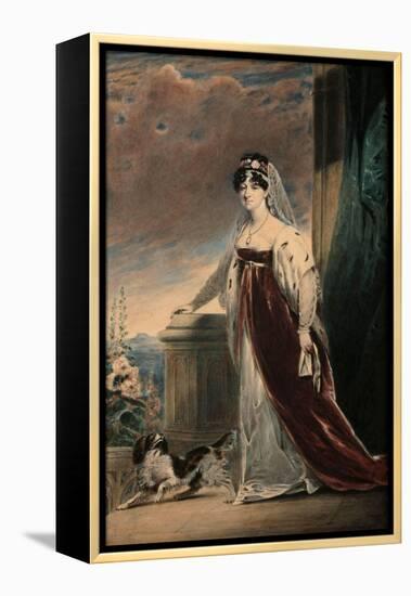Portrait of Lady Eleanor Egerton, C.1820-Alfred-edward Chalon-Framed Premier Image Canvas