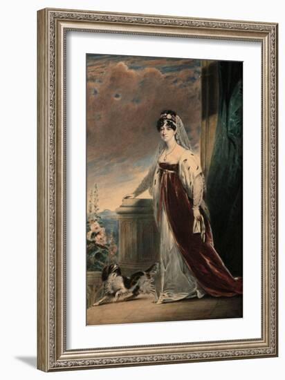 Portrait of Lady Eleanor Egerton, C.1820-Alfred-edward Chalon-Framed Giclee Print