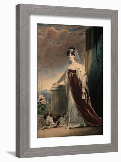 Portrait of Lady Eleanor Egerton, C.1820-Alfred-edward Chalon-Framed Giclee Print