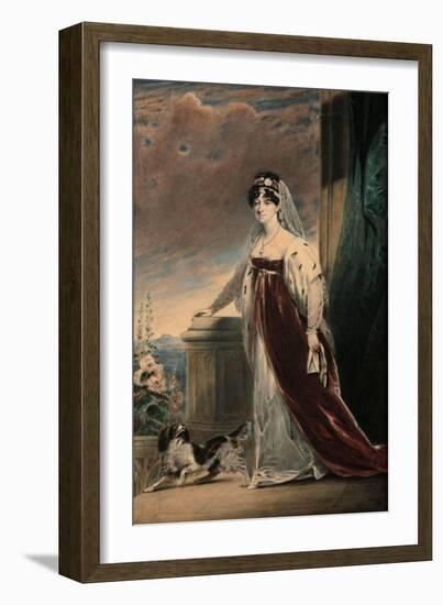 Portrait of Lady Eleanor Egerton, C.1820-Alfred-edward Chalon-Framed Giclee Print