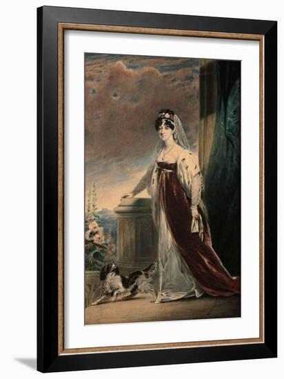 Portrait of Lady Eleanor Egerton, C.1820-Alfred-edward Chalon-Framed Giclee Print