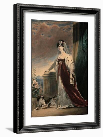 Portrait of Lady Eleanor Egerton, C.1820-Alfred-edward Chalon-Framed Giclee Print