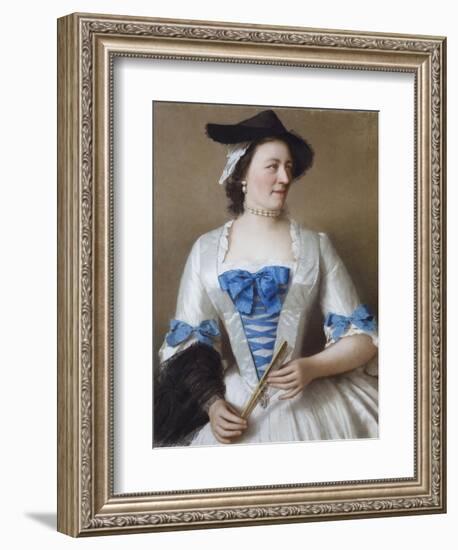 Portrait of Lady Tyrell-Jean-Etienne Liotard-Framed Giclee Print