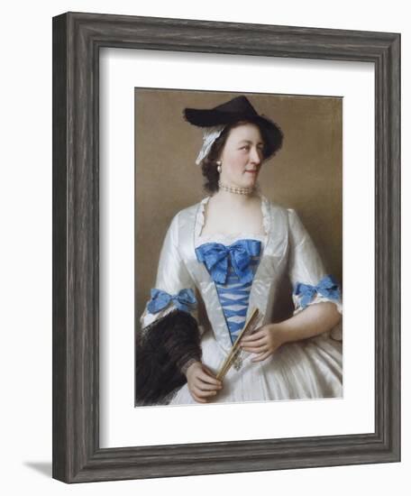 Portrait of Lady Tyrell-Jean-Etienne Liotard-Framed Giclee Print