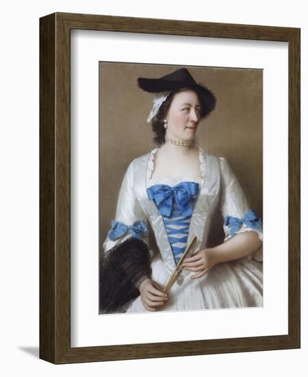 Portrait of Lady Tyrell-Jean-Etienne Liotard-Framed Giclee Print