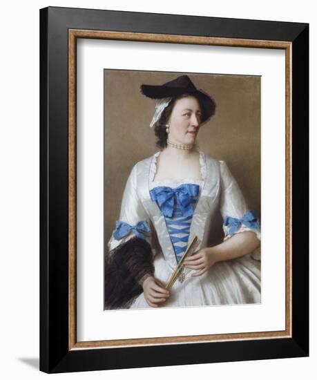 Portrait of Lady Tyrell-Jean-Etienne Liotard-Framed Giclee Print