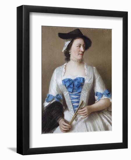 Portrait of Lady Tyrell-Jean-Etienne Liotard-Framed Giclee Print