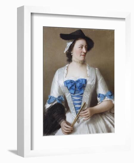 Portrait of Lady Tyrell-Jean-Etienne Liotard-Framed Giclee Print