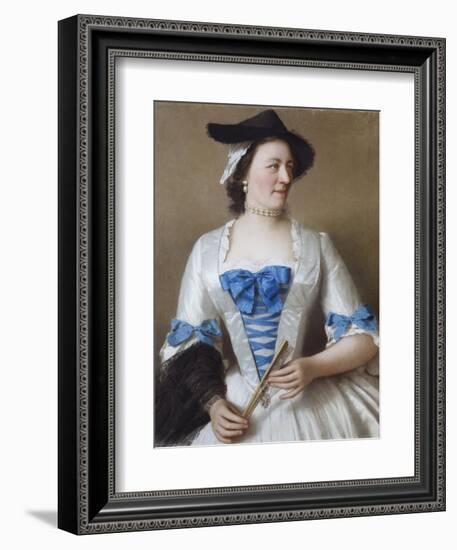 Portrait of Lady Tyrell-Jean-Etienne Liotard-Framed Giclee Print