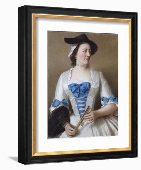 Portrait of Lady Tyrell-Jean-Etienne Liotard-Framed Giclee Print