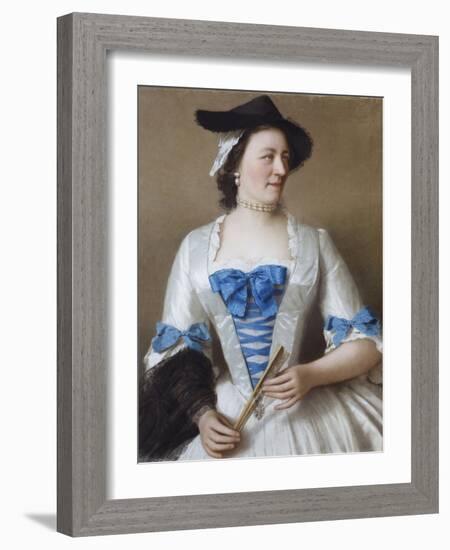 Portrait of Lady Tyrell-Jean-Etienne Liotard-Framed Giclee Print