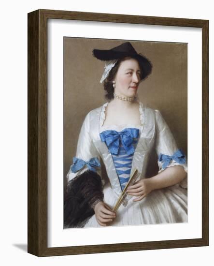 Portrait of Lady Tyrell-Jean-Etienne Liotard-Framed Giclee Print