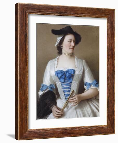 Portrait of Lady Tyrell-Jean-Etienne Liotard-Framed Giclee Print