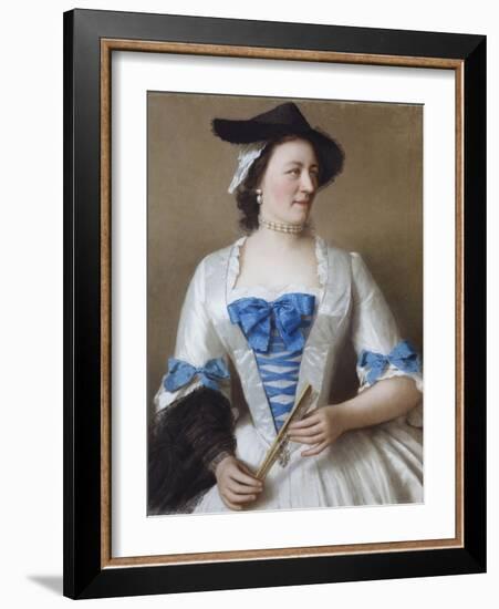 Portrait of Lady Tyrell-Jean-Etienne Liotard-Framed Giclee Print