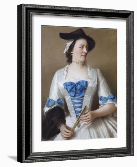 Portrait of Lady Tyrell-Jean-Etienne Liotard-Framed Giclee Print