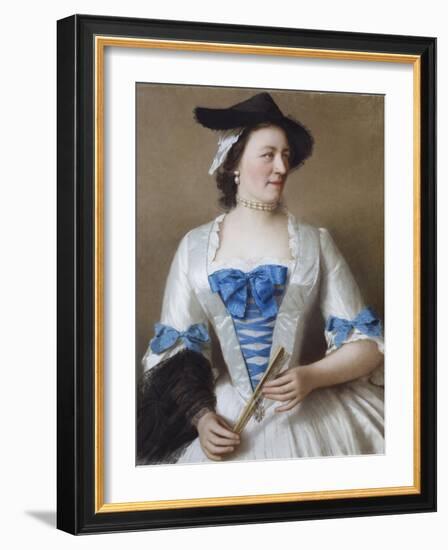 Portrait of Lady Tyrell-Jean-Etienne Liotard-Framed Giclee Print