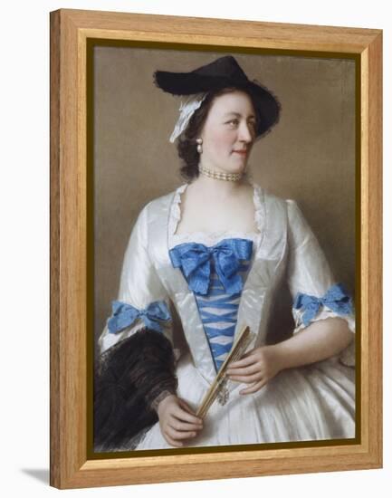 Portrait of Lady Tyrell-Jean-Etienne Liotard-Framed Premier Image Canvas